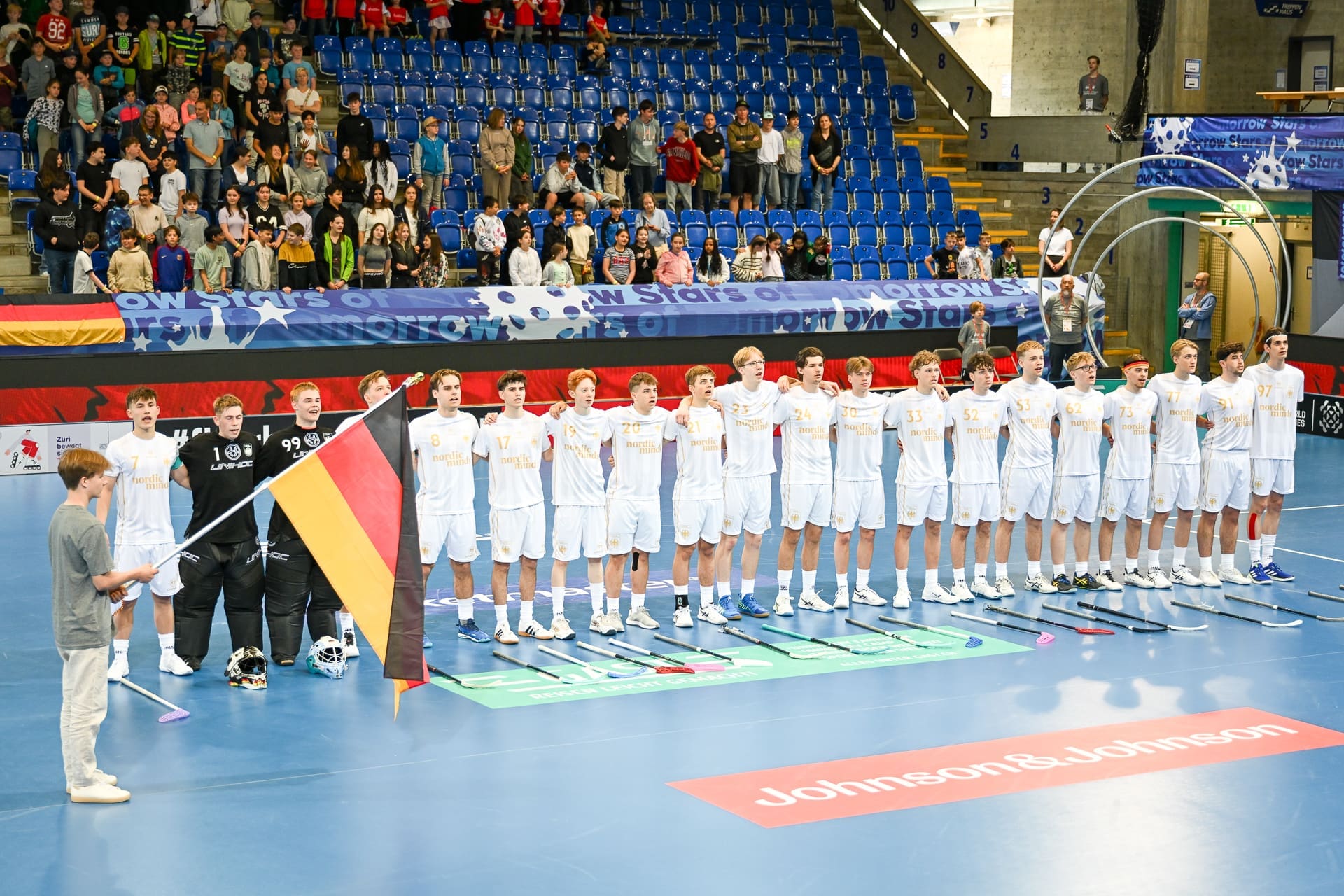 Team Germany, during 2025 Men's U19 WFC, Switzerland: 30.04.2025, Zürich, Saalsporthalle Event page: www.u19wfc2025.ch Credit: Andi Suter, suter.photo Instagram: @suter.photo