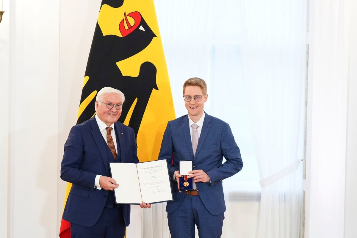 Daniel Kehne bei der Ordensverleihung